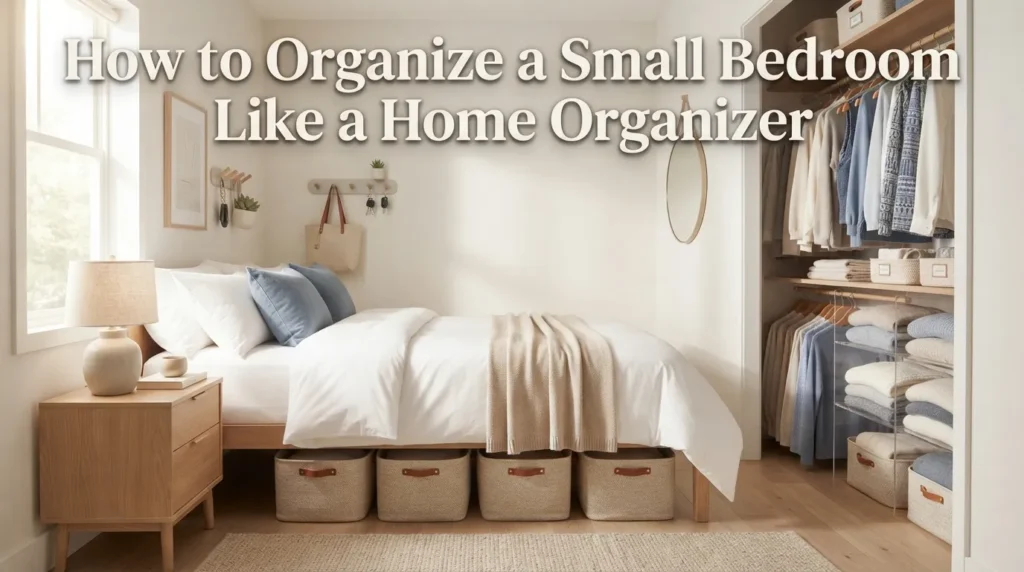 How to Organize a Small Bedroom Like a Home Organizer